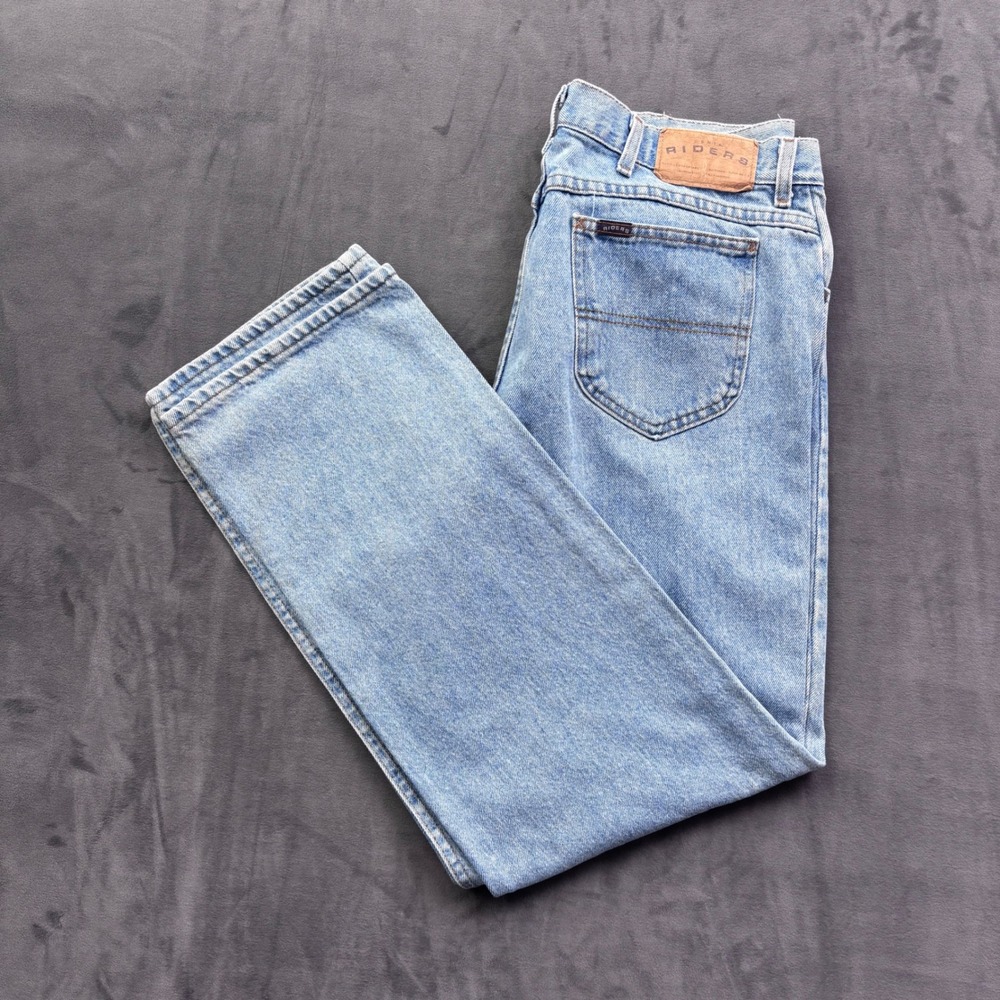 Riders by Lee Mens Relaxed Fit Straight Leg Light Wash Denim Jeans 40x32